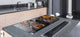 Worktop saver and Pastry Board – Glass Kitchen Board- Coffee series DD07 Coffee 8