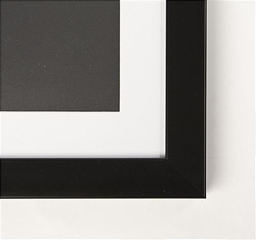 24x34-20x30 Modern Black Frame, with White Mat