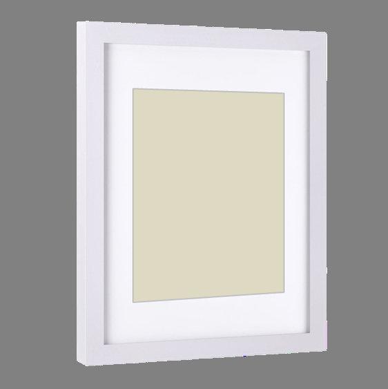 CustomPictureFrames.com 4x7 Frame White Real Wood Picture Frame Width 0.75  inches