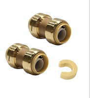 (Pack of 2) EFIELD 3/4 Inch Straight Coupling Push-Fit Fitting to Connect Pex, Copper, CPVC With A Disconnect Clip, No-Lead Free-2 Pieces