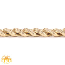 Load image into Gallery viewer, 2.03ct Diamond 10k Gold 11mm Box Clasp Miami Cuban Bracelet (solid)