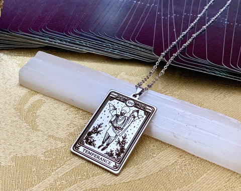 Temperance Tarot Card Necklace