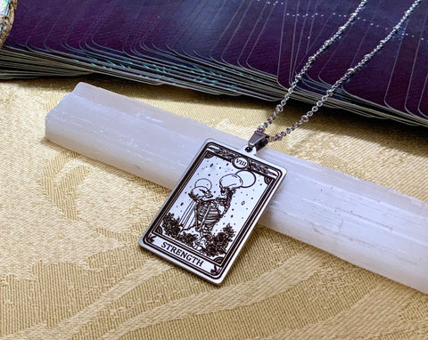 Strength Tarot Card Necklace