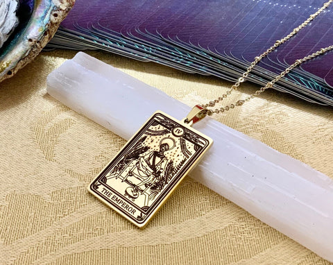 Emperor Tarot Card Necklace