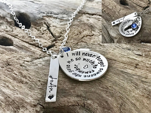 Memorial necklaces as gifts, loss from Covid
