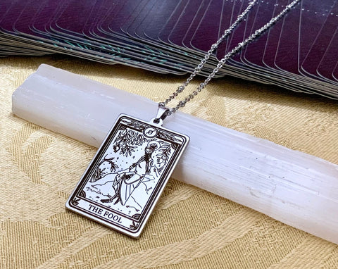 Fool Tarot Card Necklace