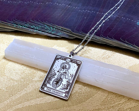 Chariot Tarot Card Necklace