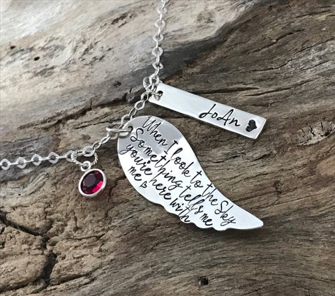 Angel Wing Memorial Necklace