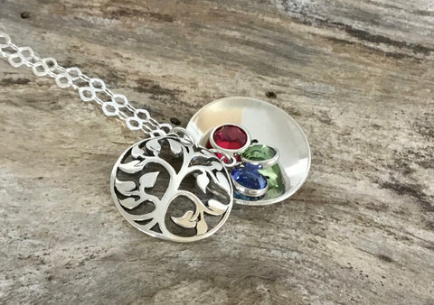 Family Tree Locket with Birthstones