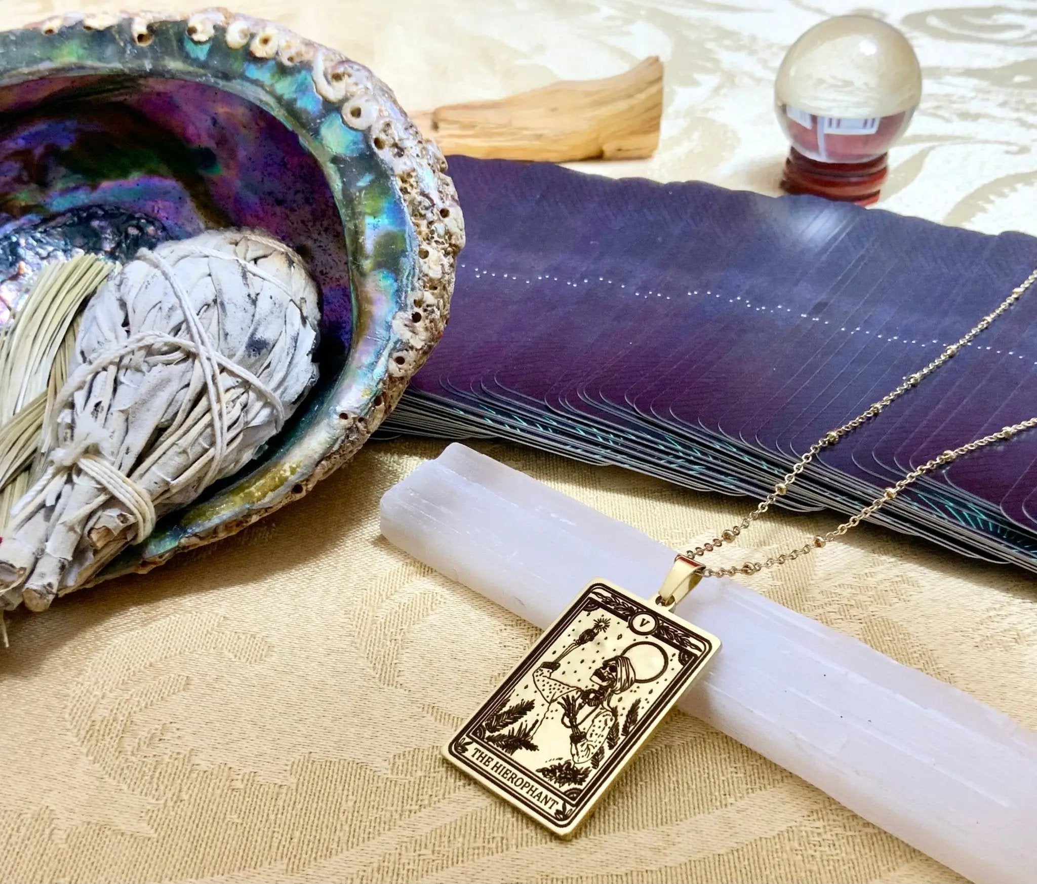 The Tower Tarot Card Necklace