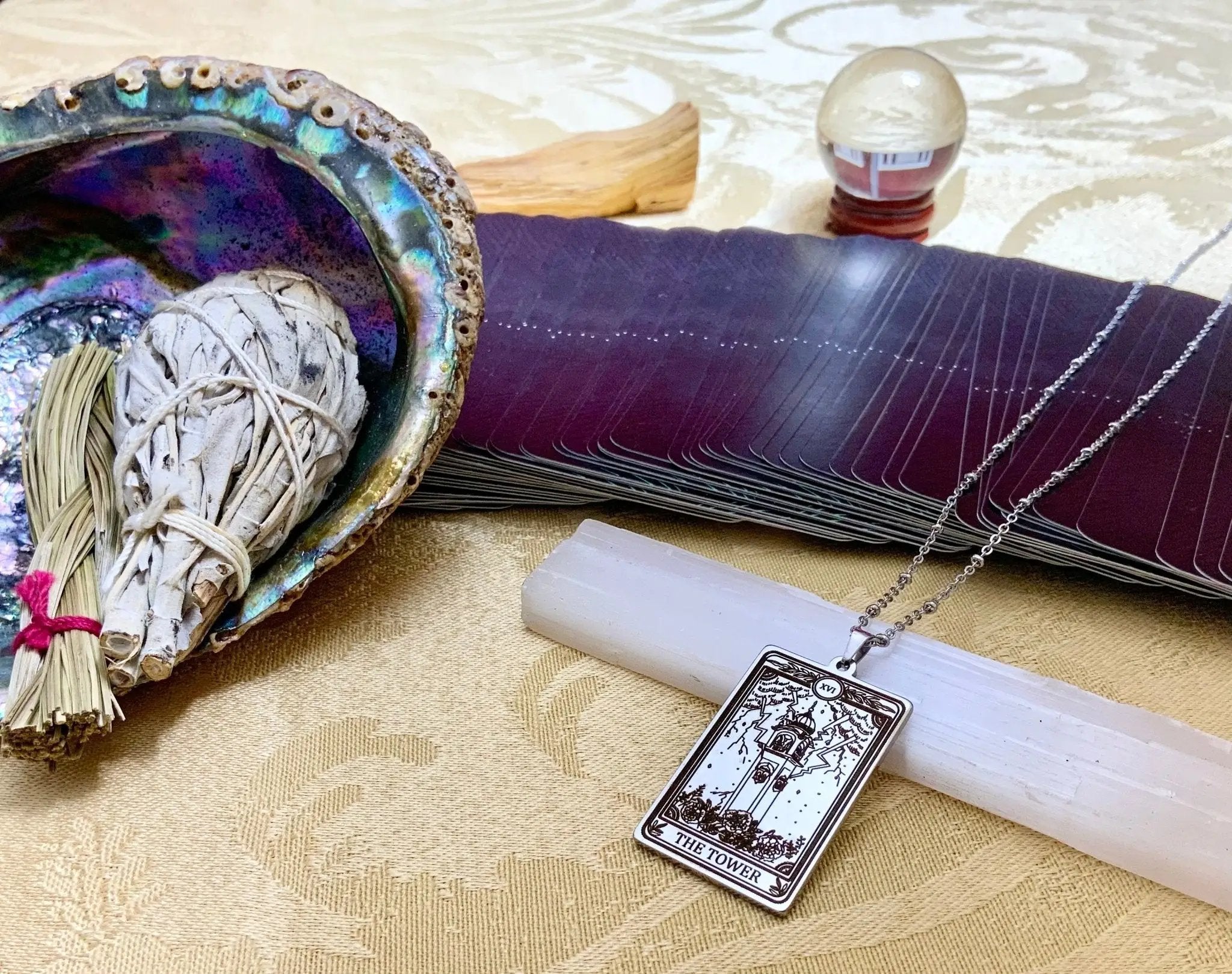 Tarot Card Necklace | Unique Gift | Mystic Pendant – Soulful Wonders