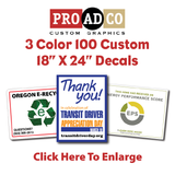 Custom Decals 18" X 24" - 100 count