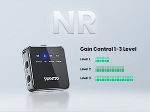 SVANTTO mini microphone has 3 different levels of noise reduction.