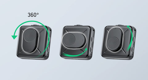 SVANTTO IWM01 lav mic provides a 360° rotatable clip.