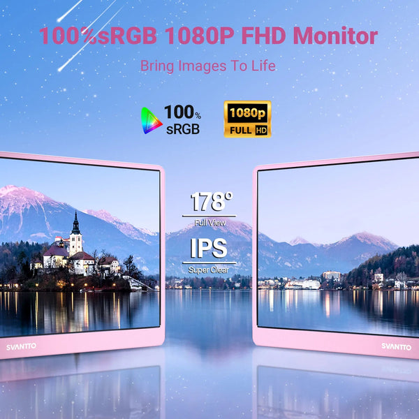 The 15.6-inch Full HD IPS portable screen offers a full 178° viewing angle and a truly immersive viewing experience with stunning 1920 x 1080 resolution visuals. 