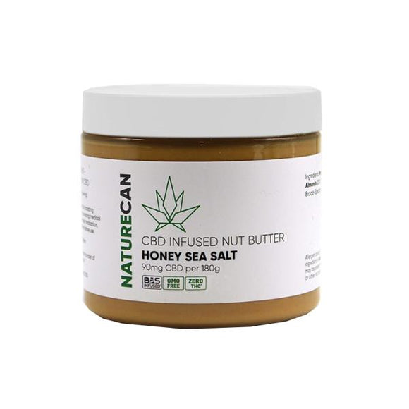 Naturecan 90mg CBD 180g Nut Butter Honey Sea Salt - Lovely Liquid