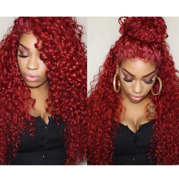 red curly wig long