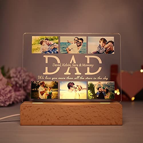 Personalized DAD Photo Lights Custom Picture Acrylic Night Light Phot –  chenshufang06