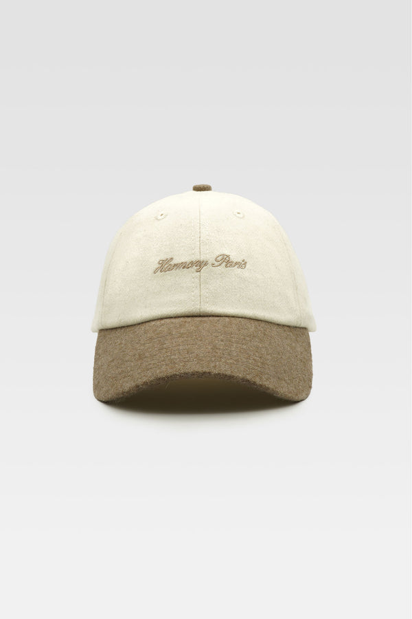 Wool baseball cap embroidered Off white/Beige - Harmony Paris
