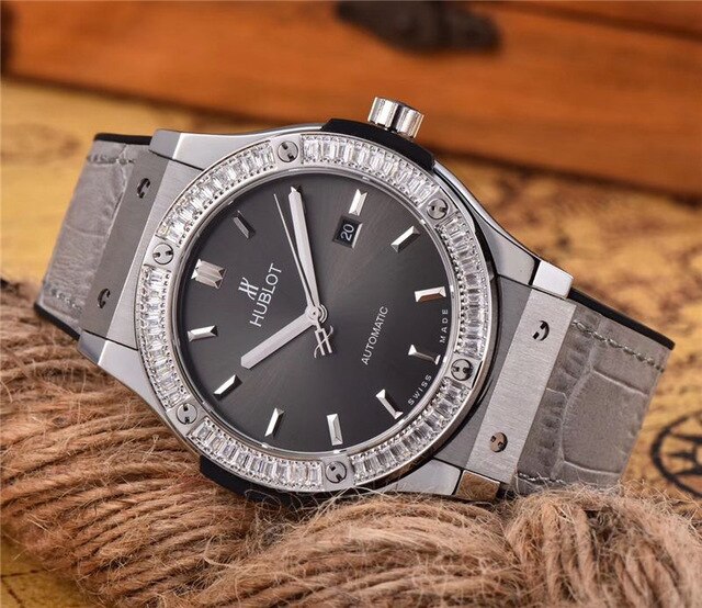 HUBLOT Luxury Brand quartz Mens Watches Mechanical Wristwatches Stainless Steel Strap  men's wristwatch classic business dress - Watch Creations