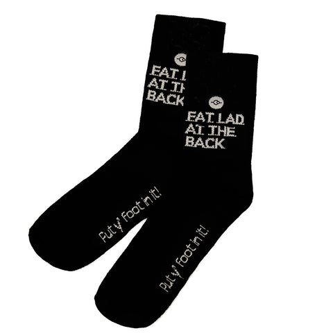 'Put Your Foot In It' Black Cycling Socks