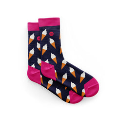 ice cream socks cycling socks blue and pink funny socks