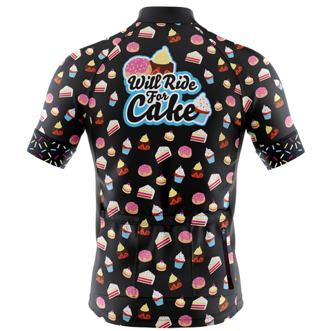 Men's Will Ride For Cake Short Sleeve Cycling Jersey
