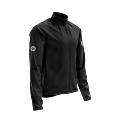 Black waterproof wind resistant jacket
