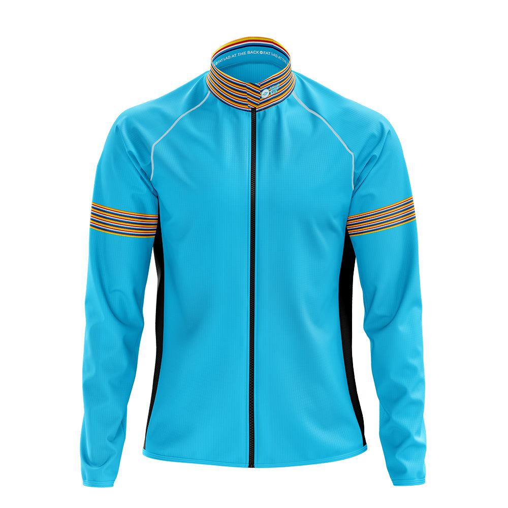 Mens Blue Stripe Wind Waterproof 