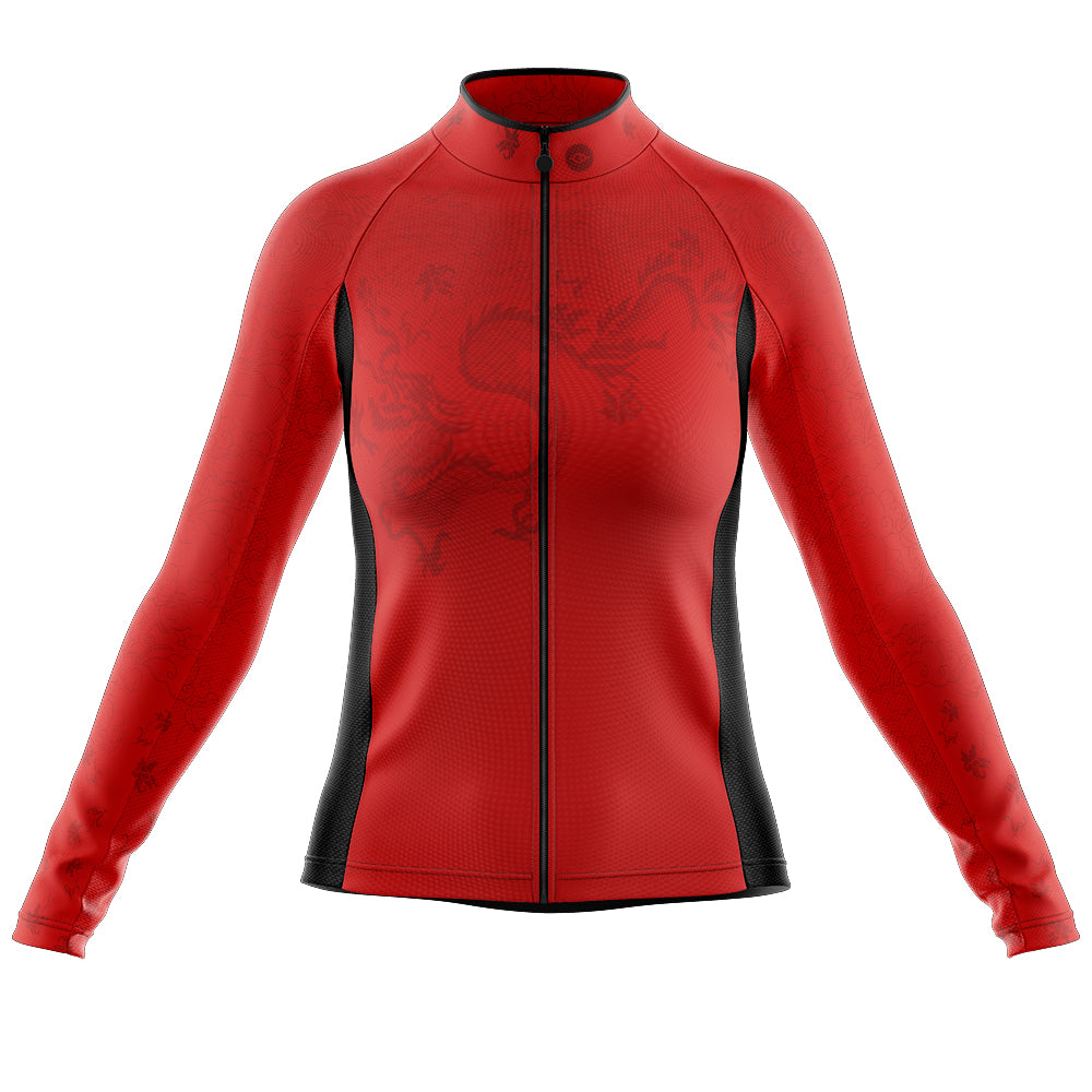 womens red cycling jersey