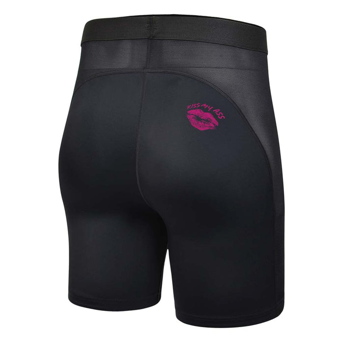 Women's Snazzy Black Padded 3/4 Cycling Leggings