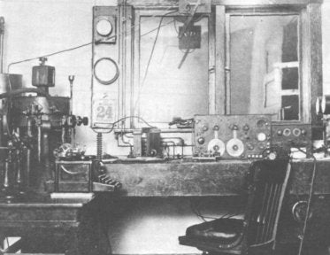 An early Air Mail radio station located at the Salt Lake City Air Mail Radio Station in March of 1928.