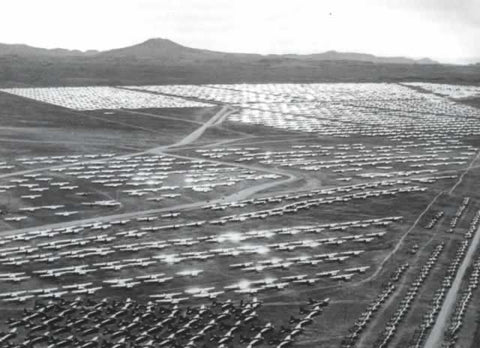 Aircraft awaiting sale, or the furnaces, at Kingman AAF after WWII