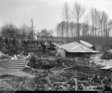 The crash site of the Sabena Flight 548 at the NE corner of the Brussels airport.