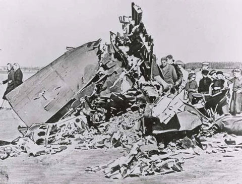 The wreckage of the U-2 flown by Gary Powers over the Soviet Union an downed near Sverdlovsk