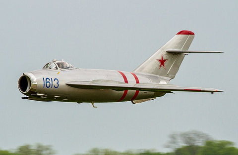 A Soviet MiG 19 in flight.