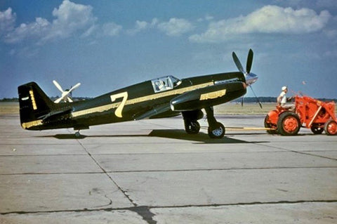 Modified air racer Beguine, NX4845N, under tow.