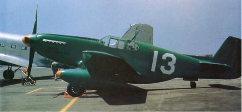 North American Aviation P-51B-15-NA Mustang NX28388, #13, with P-38 drop tanks, at Metropolitan Airport, Van Nuys, California, August 1946