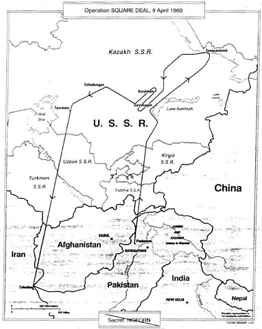 An image of Operation SQUARE DEAL on April 9, 1960, by a British RAF U-2