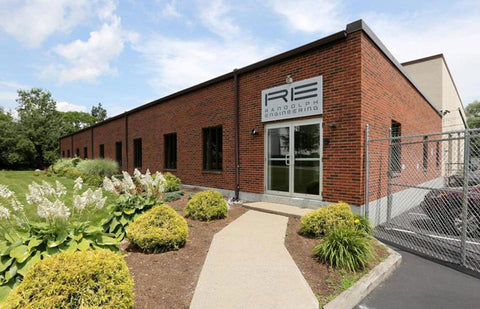 The entrance to the Randolph Engineering factory located in Randolph, MA.