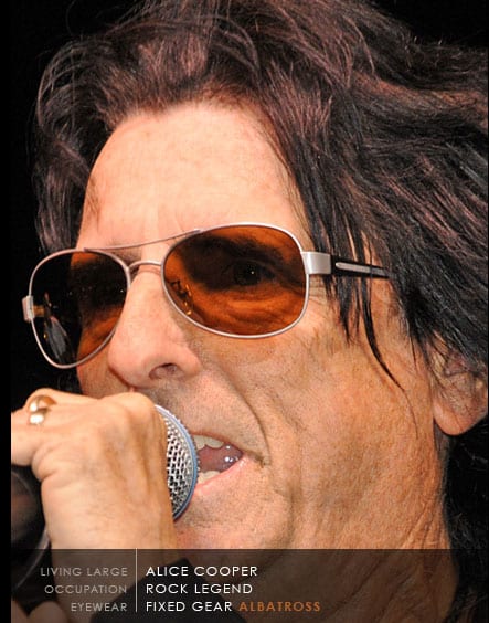 Alice Cooper Wearing Scheyden Albatross Sunglasses