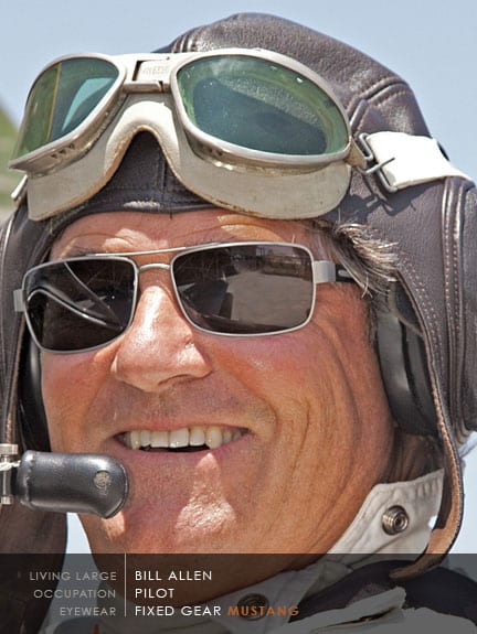 Bill Allen Pilot Wearing Scheyden Mustang Sunglasses