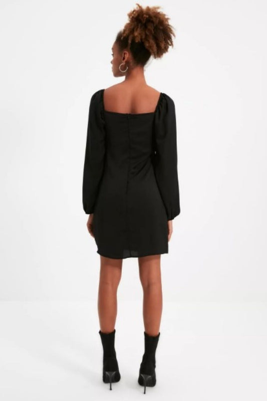Square Neck Black Dress – Styched Fashion