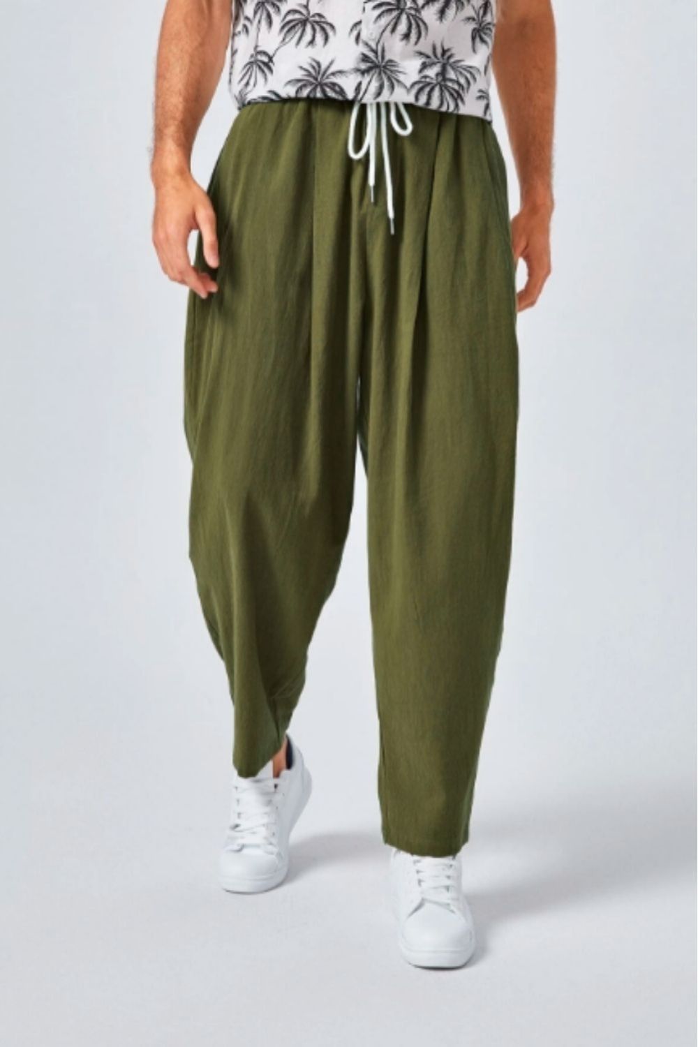 Olive Green Austere Harem Pants  Kranium