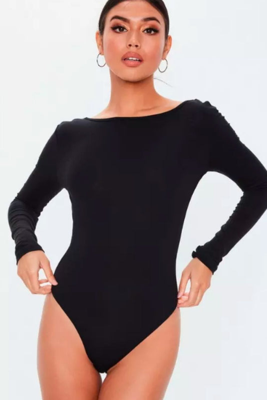 Backless Solid Bodysuit – Styched Fashion