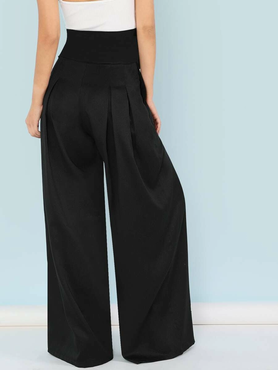 Blue palazzo pant with self belt 2189# – XiaoLizi