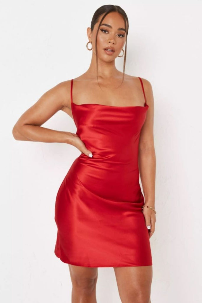 Shiny Me Red Dress – Styched Fashion