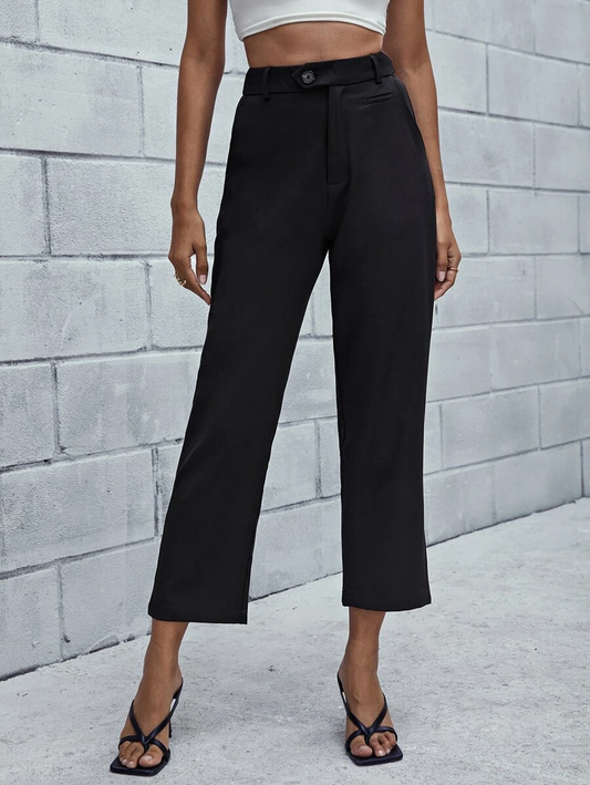 Solid Cropped Pants – Styched Fashion