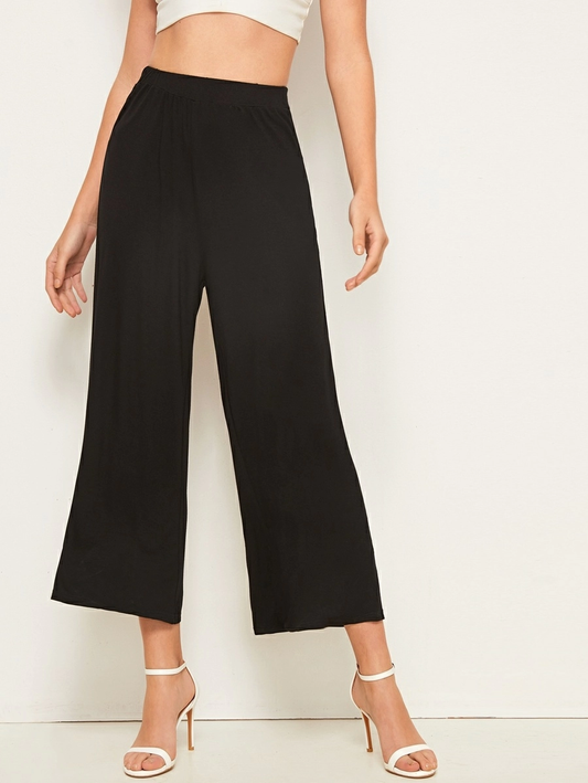 Solid Cropped Pants – Styched Fashion