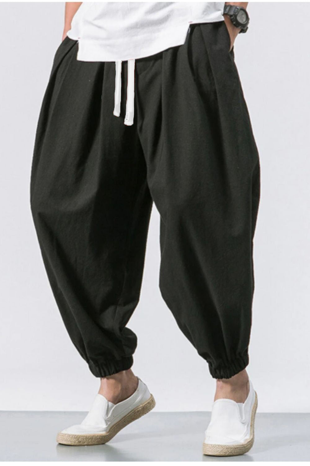 Buy Mens Harem Pant Combo Set of 2  Grey  Black  GSM  170  Free Size  Online on Brown Living  Mens Pants